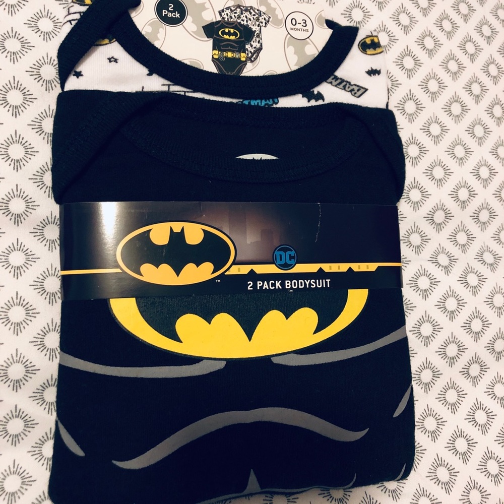 Batman 0-3 months onesies